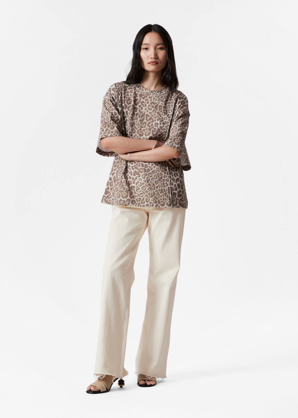 Tシャツ・カットソー PAROSH Women Tops D311648GENIAL038 Beige NEW YORK JOGGERS+T-SHIRT WOMEN SET BEIGE/BEZHE TWO-PIECE