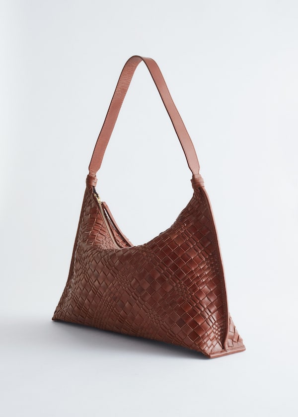 Interwoven Leather Tote Bag