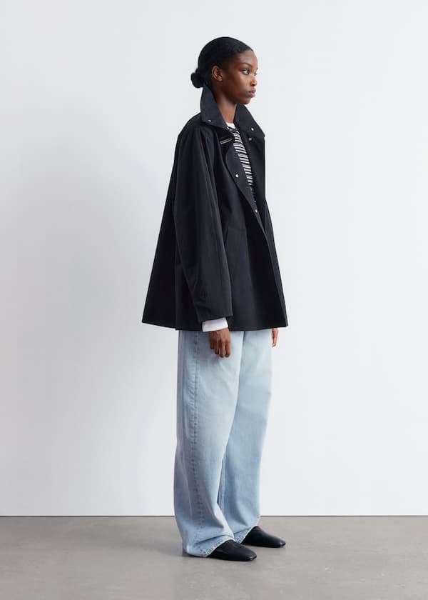 A-line Funnel-Neck Jacket