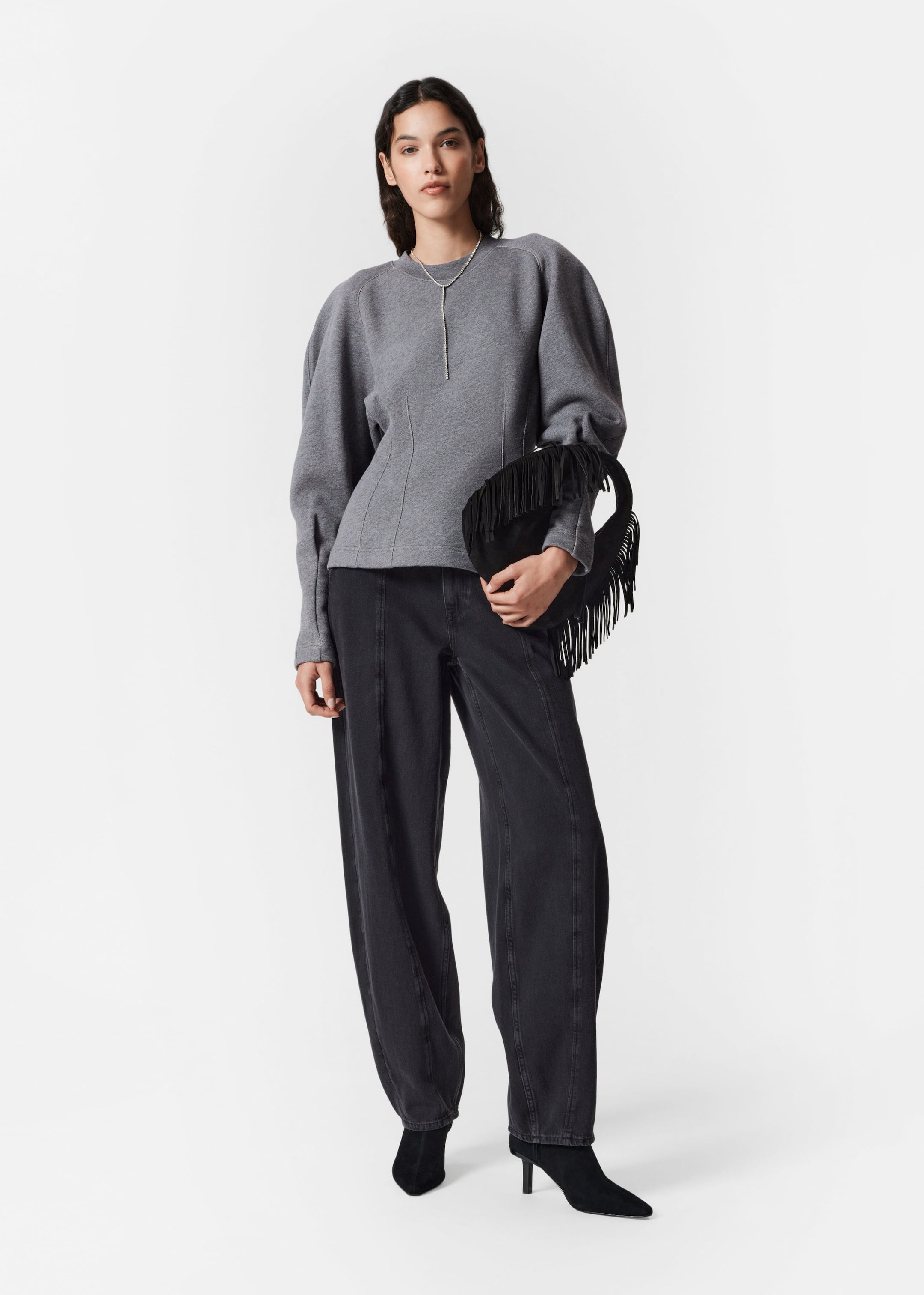 Sculptural Sweater - Grey - Lookbook