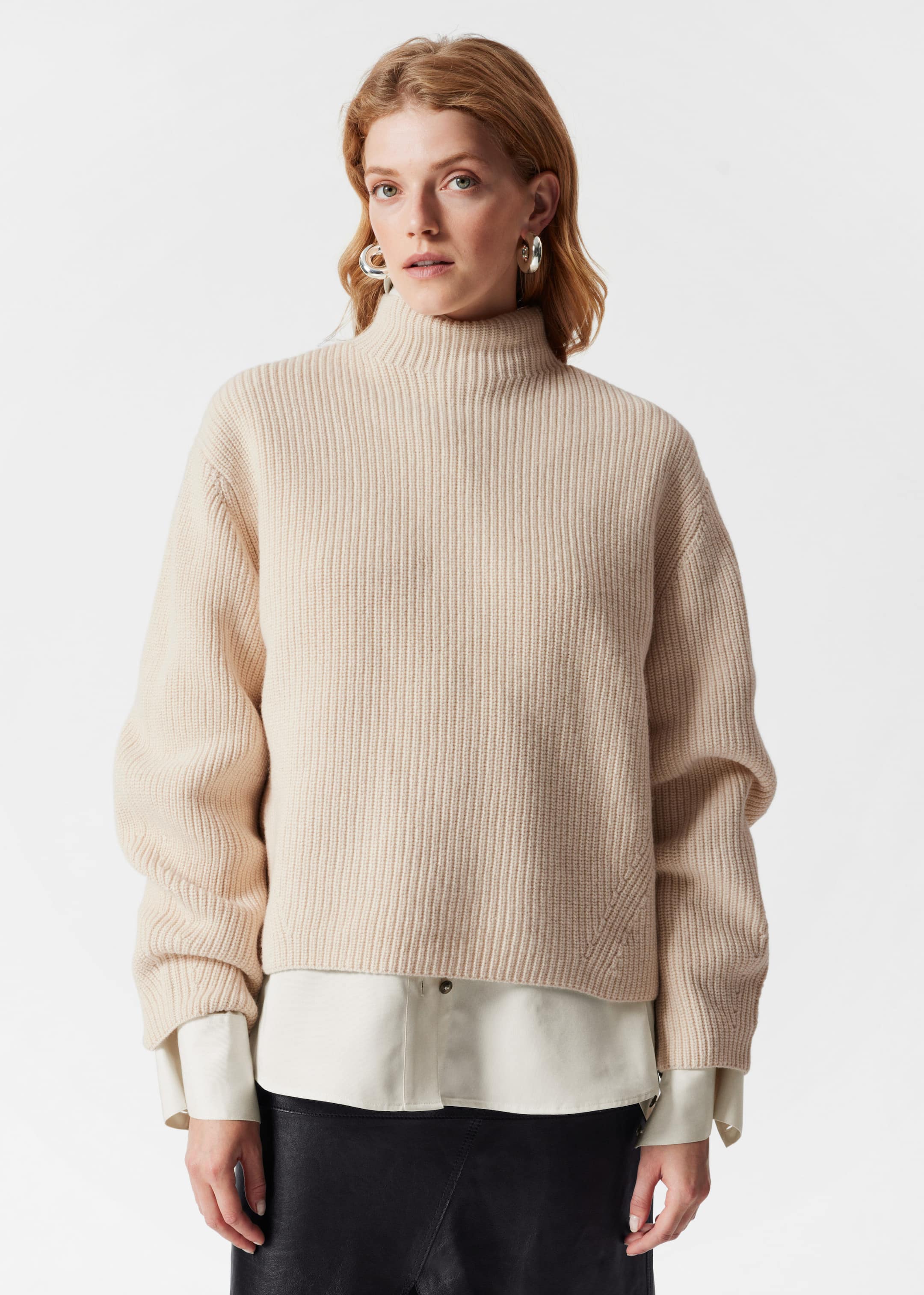 Image of Mock Neck Merino Jumper