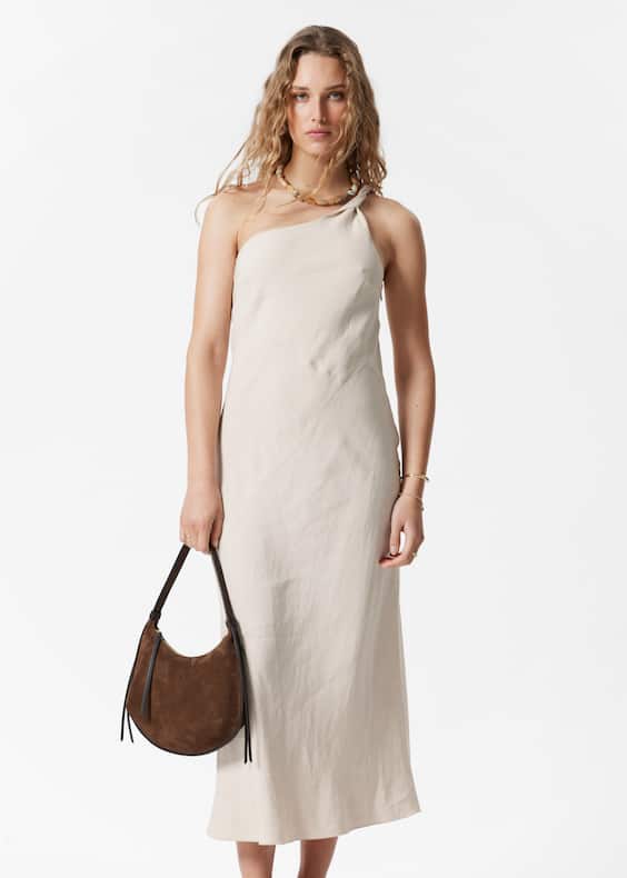 One-Shoulder Midi Dress