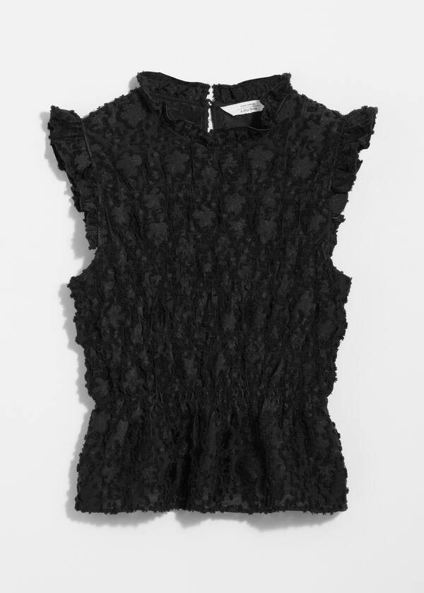 Smocked Peplum Top