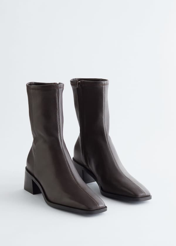 Leather Sock Boots