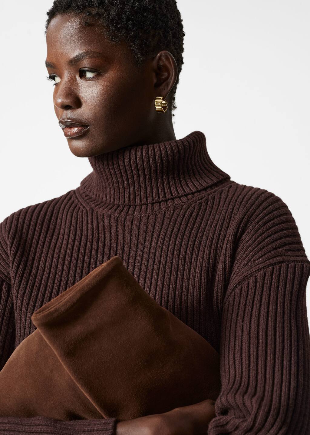 Turtleneck Wool-Knit Jumper - Brown - Sweaters - & Other Stories