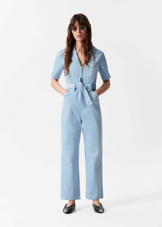 Belted Corduroy Jumpsuit