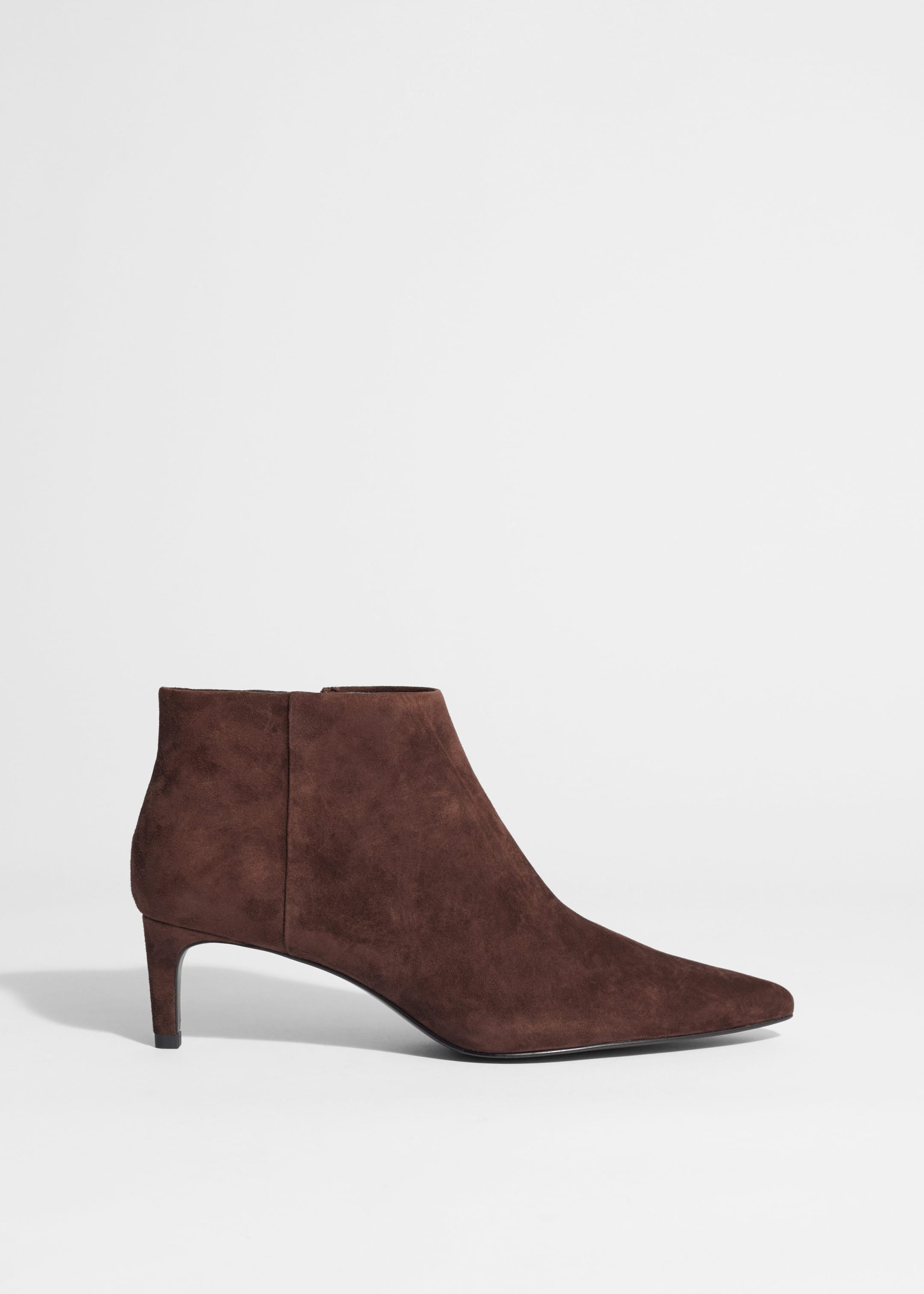 Heeled Ankle Boots Brown suede Other Stories NL