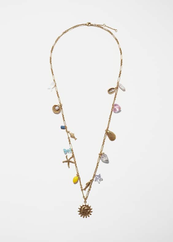 Sun-Pendant Charm Necklace