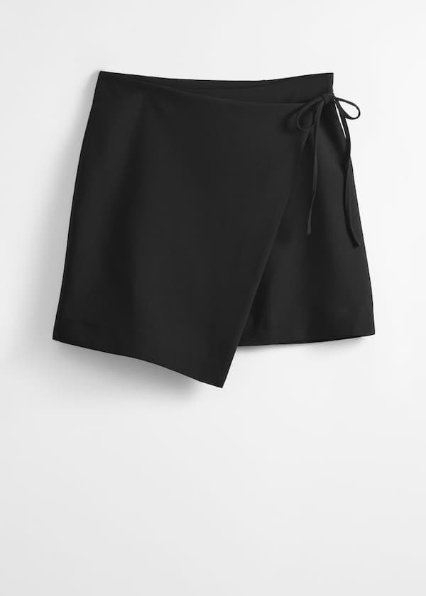 Tailored Mini Wrap Skirt