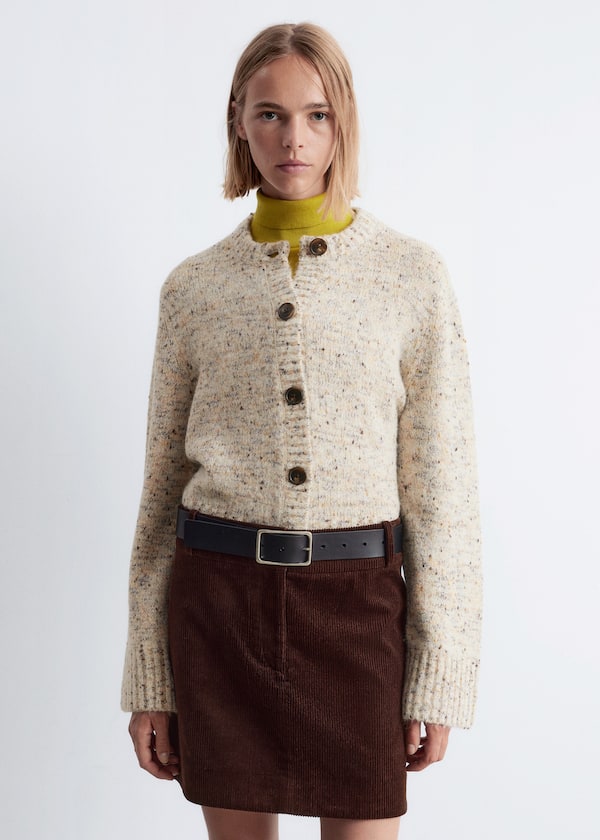 Buttoned Knit Cardigan