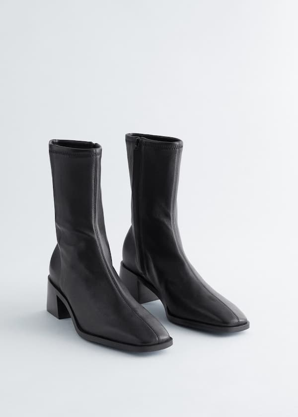 Leather Sock Boots