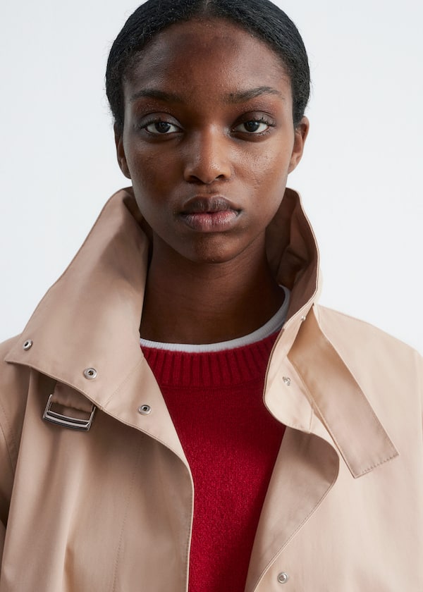 A-line Funnel-Neck Jacket