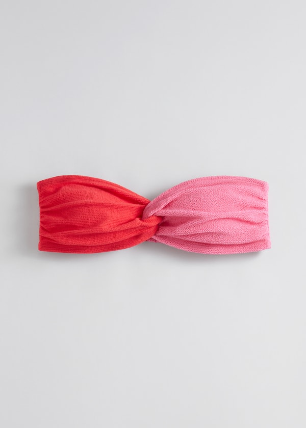 Textured Bandeau Bikini Top