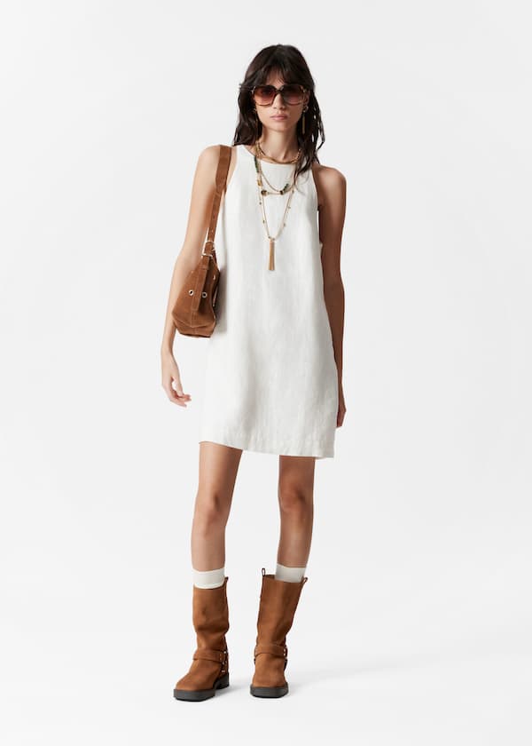 Linen A-Line Dress