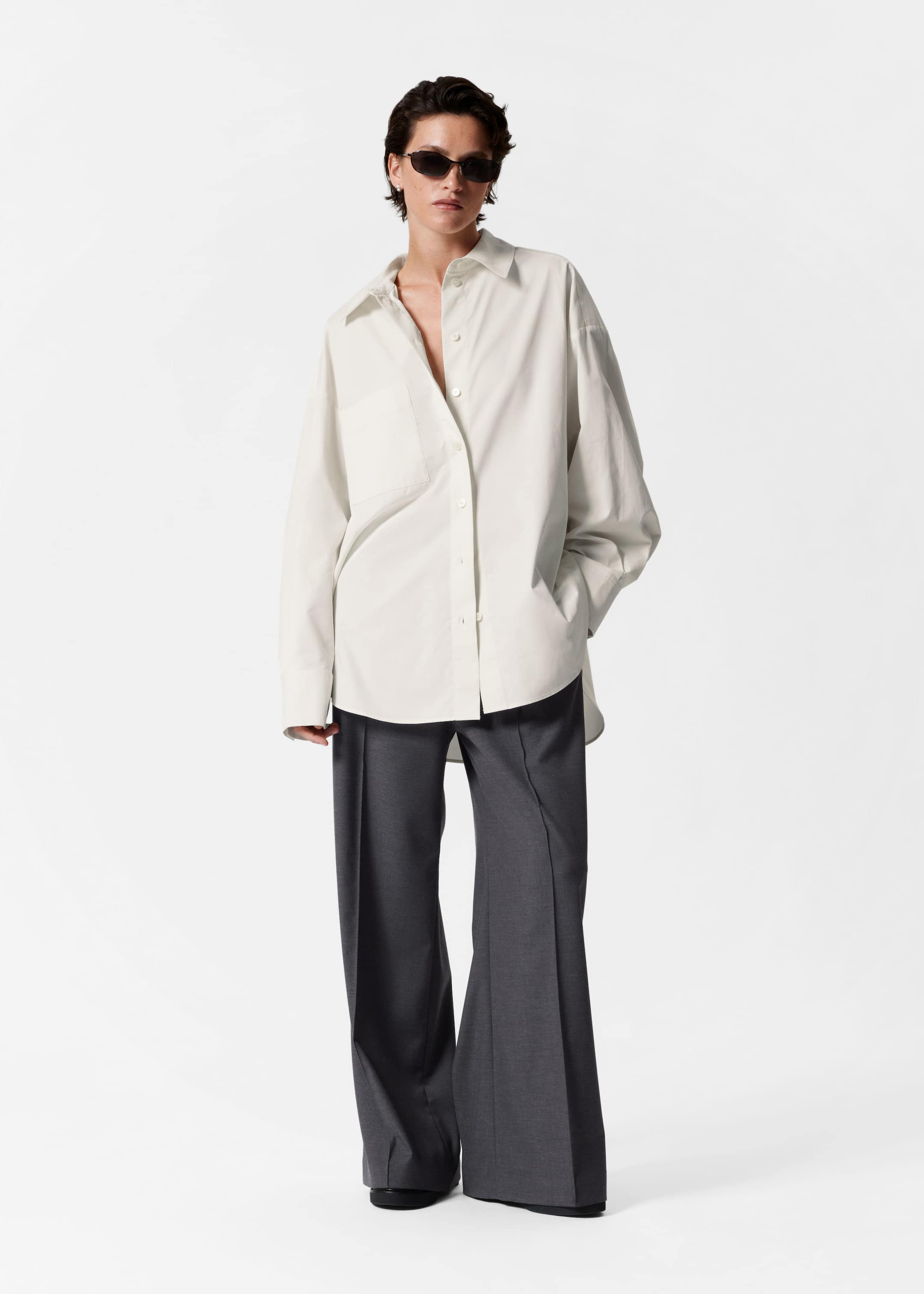 Chemise oversize - Blanc - Lookbook