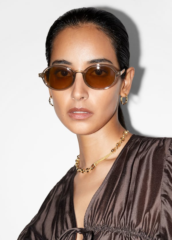 Oval-Frame Sunglasses