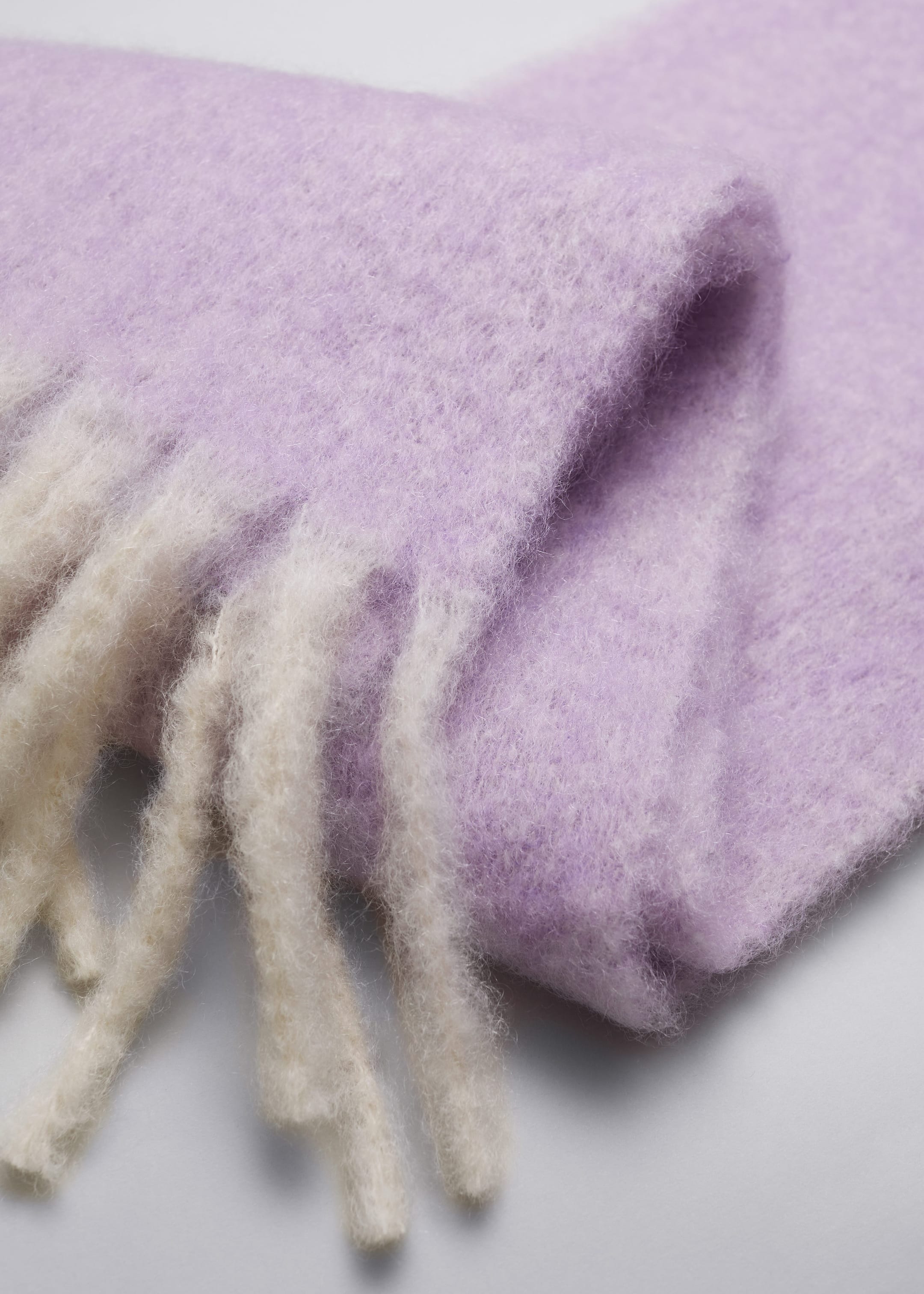 Large Mohair-Blend Scarf - {{variantName}} - Descriptive Detail