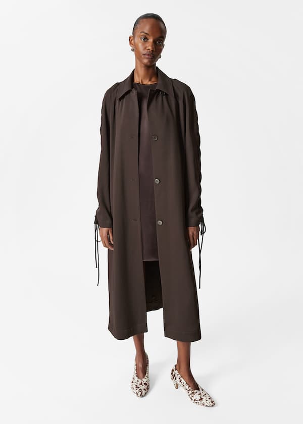 Lace-Up Car Coat