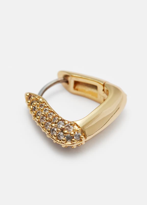 Triangular Crystal Hoops