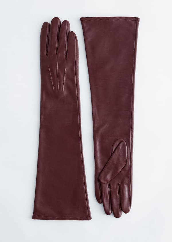 Long Leather Gloves