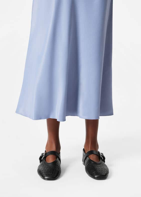 Satin Midi Skirt