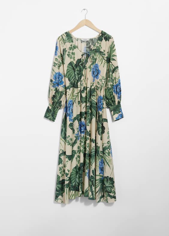 V-Cut Satin Midi Dress