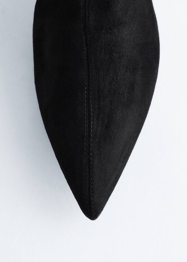 Stretch-Suede Knee Boots
