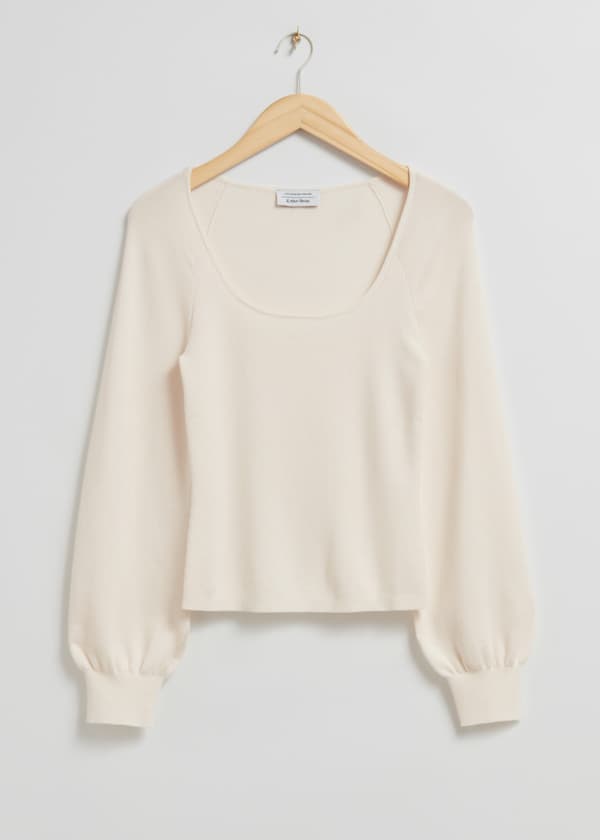 Slim-Fit Soft Knit Top