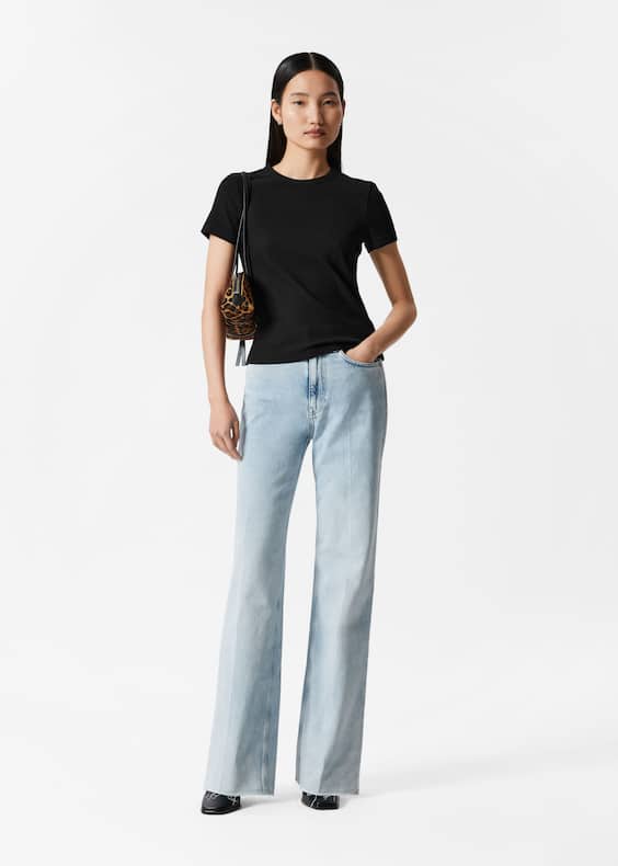 High-Waist Straight-Leg Jeans