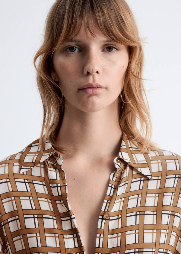 Tie-Detail Midi Shirt Dress