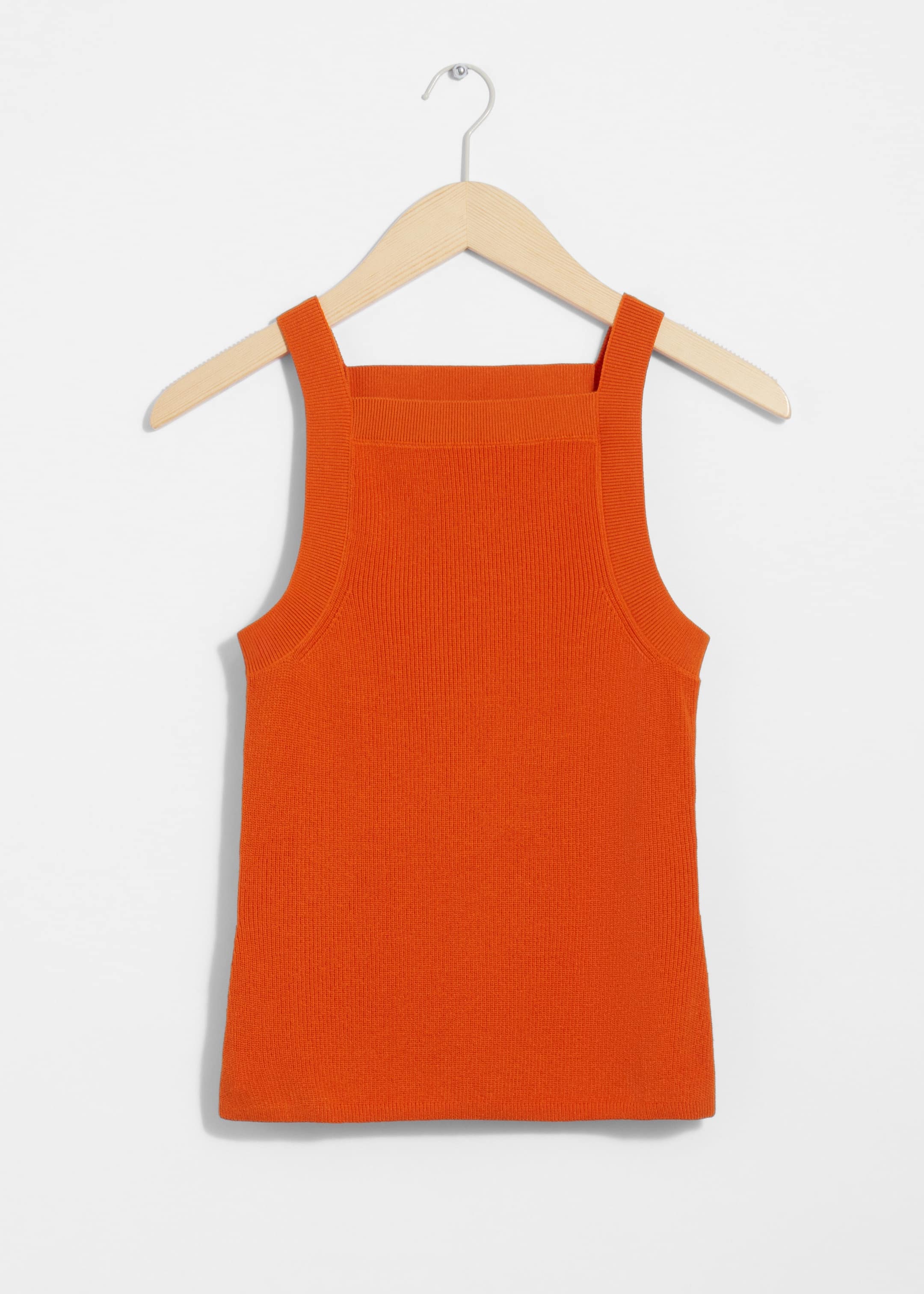 Square-Neck Tank Top - Orange - Still Life