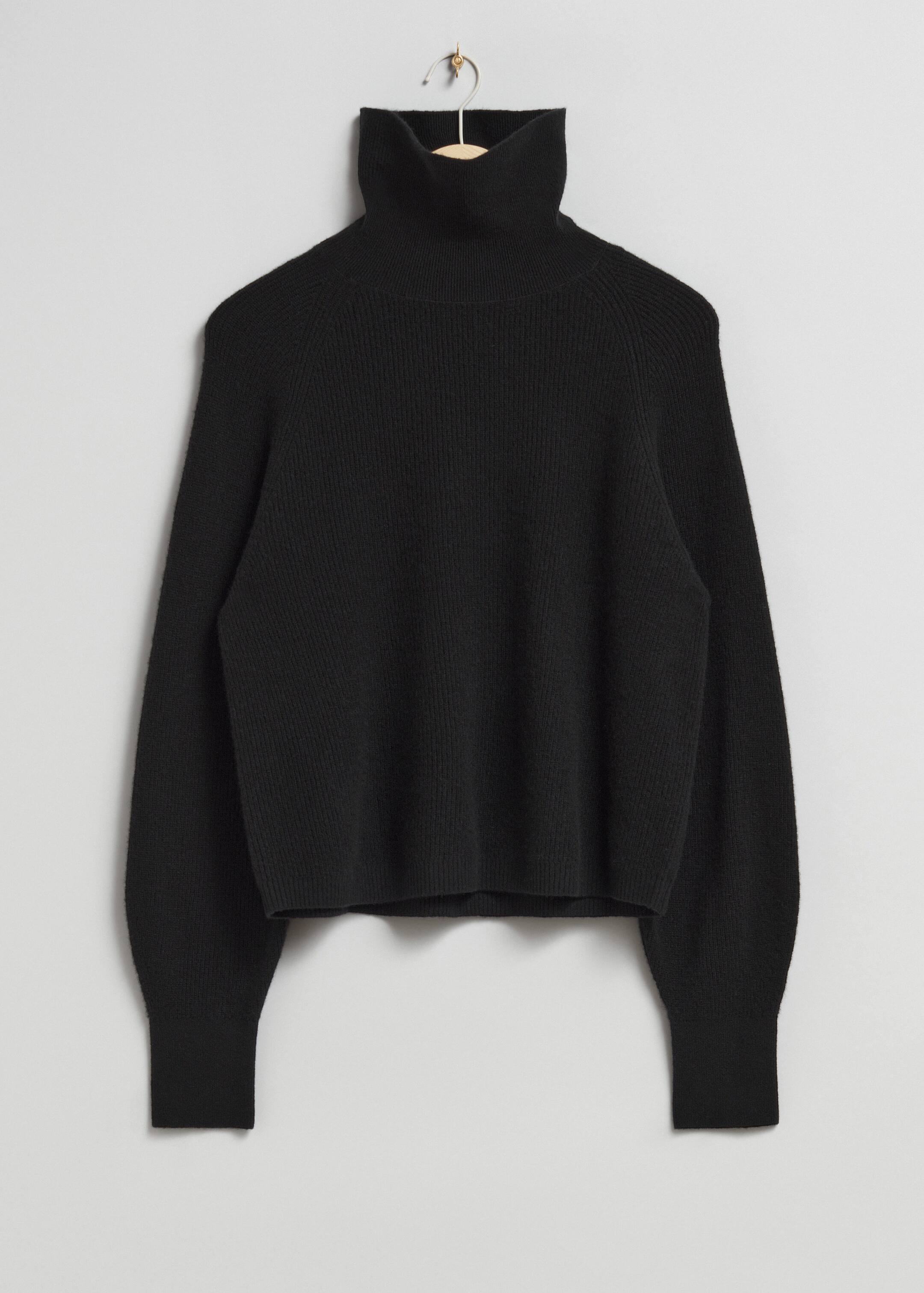 Black cashmere turtleneck sweater best sale