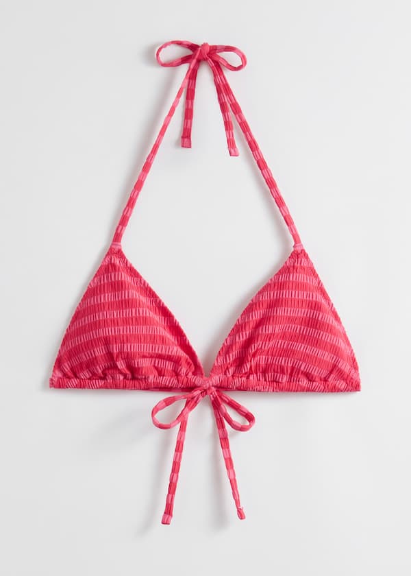 Tie-Detailed Triangle Bikini Top