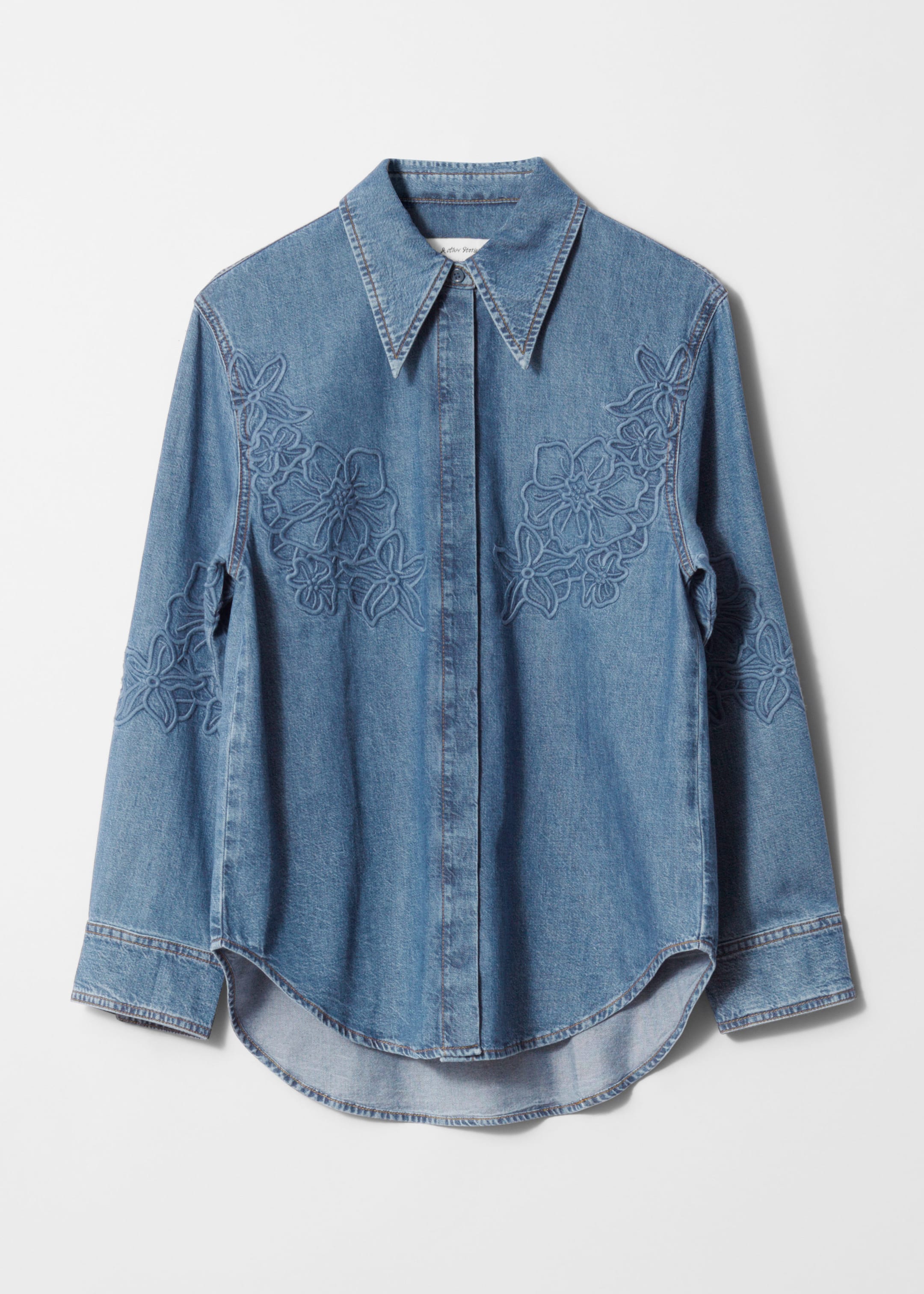 Chemise brodée en denim - Bleu - Still Life