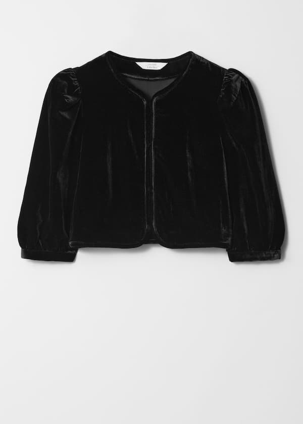 Velvet Cropped Blouse