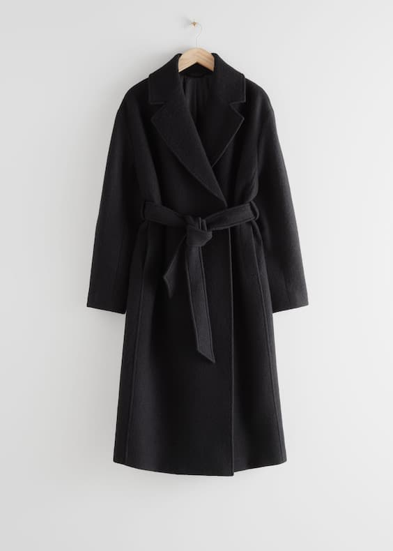 Voluminous Belted Wool Coat