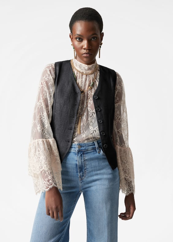 Tailored Linen Vest
