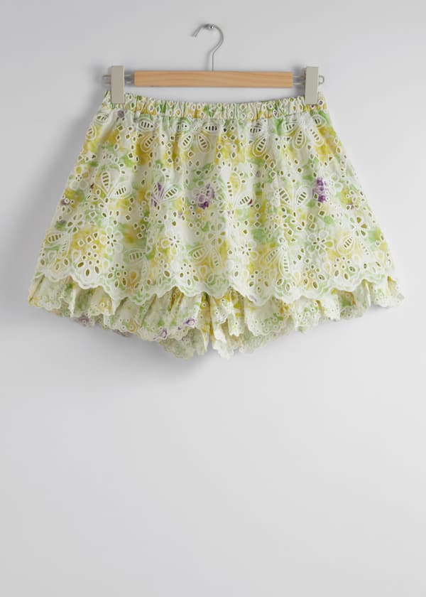 Layered Scallop Shorts
