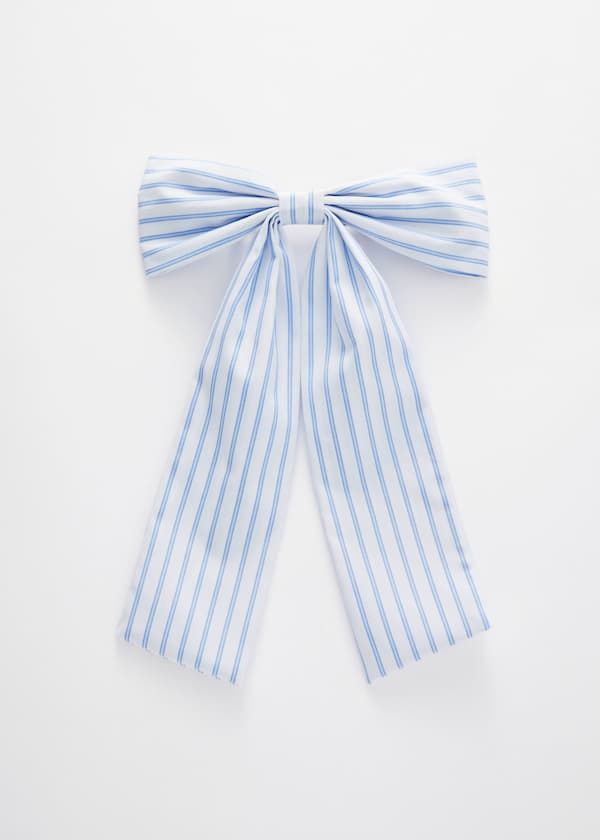 Striped Bow Hair-Clip