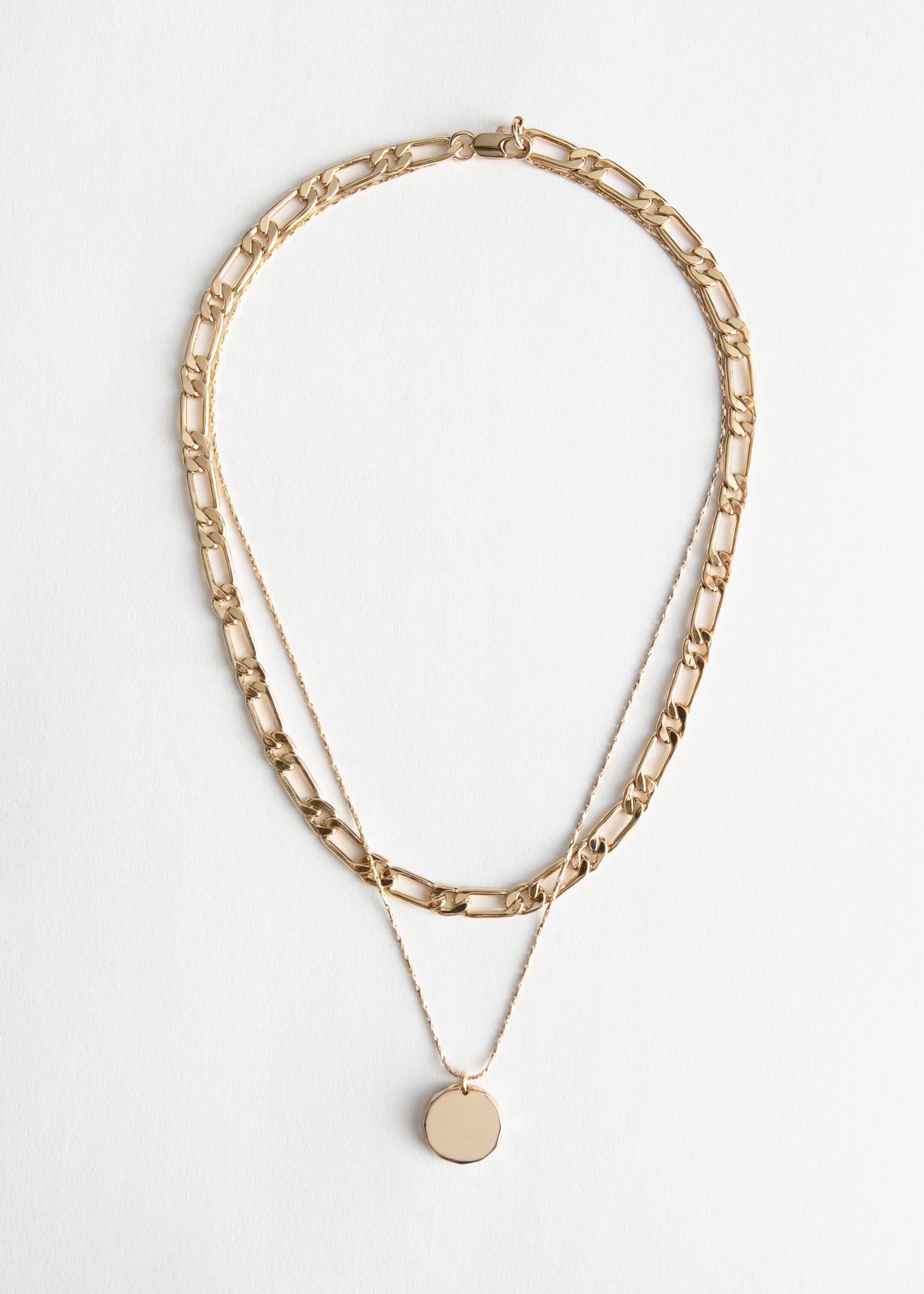 Multi chain necklace gold discount