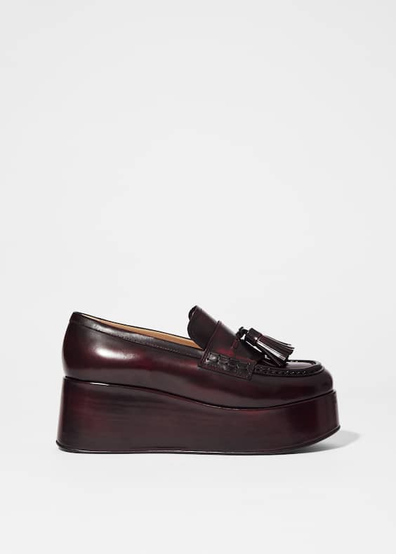 Flatform Leather Loafers