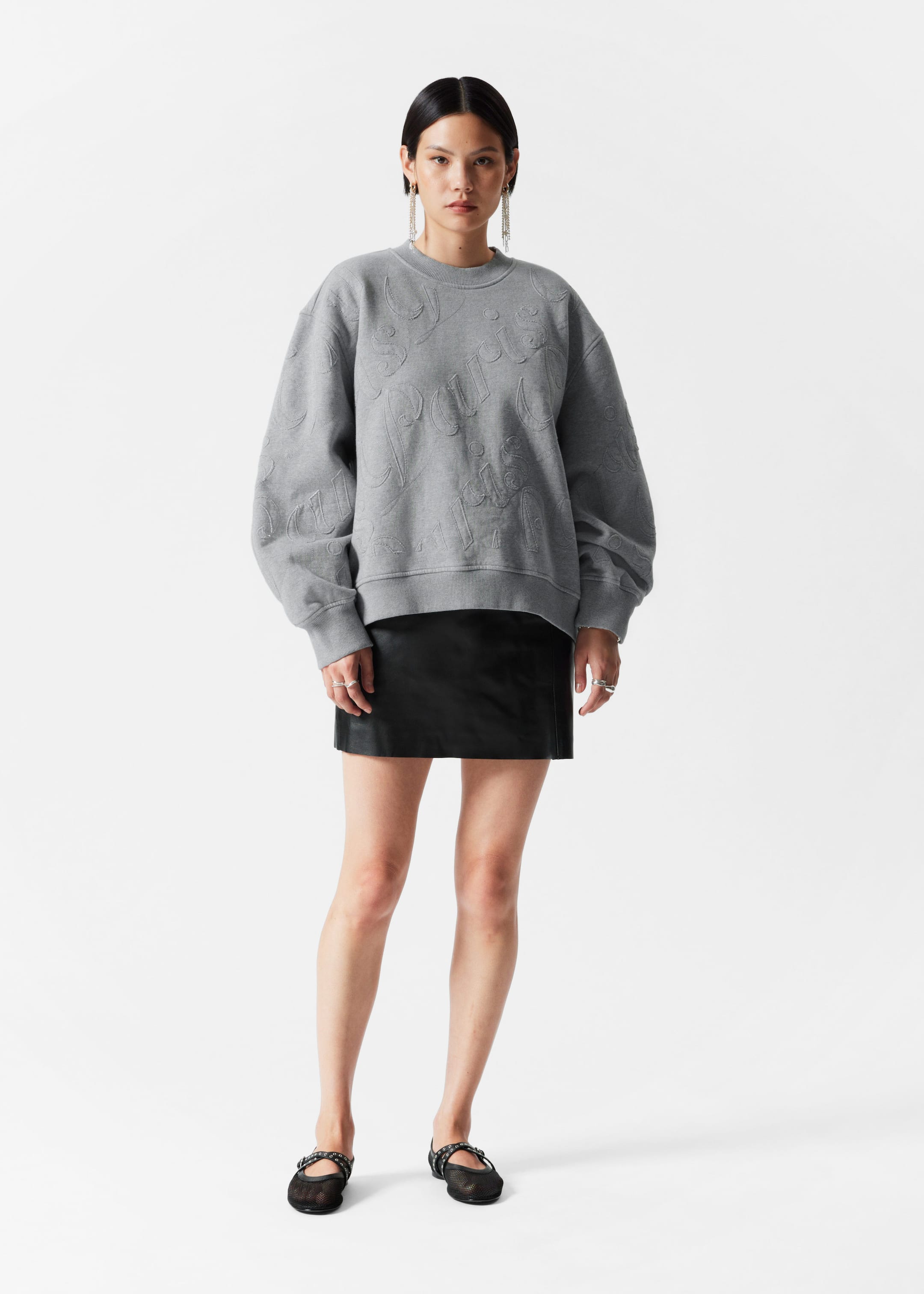 Sweat oversize - Pêche - Lookbook