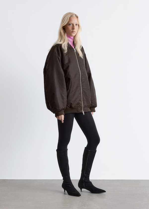 Stretch-Suede Knee Boots