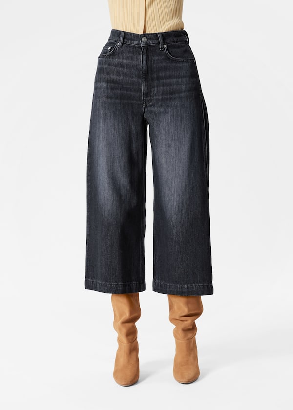 Cropped Wide-Leg Jeans