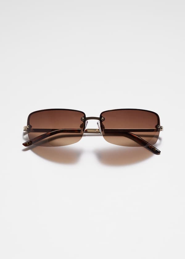 Frameless Rectangular Sunglasses