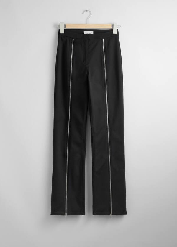 Zipper-Detailed Trousers