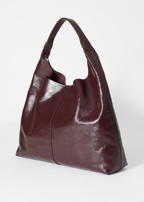 Large Patent-Leather Tote Bag