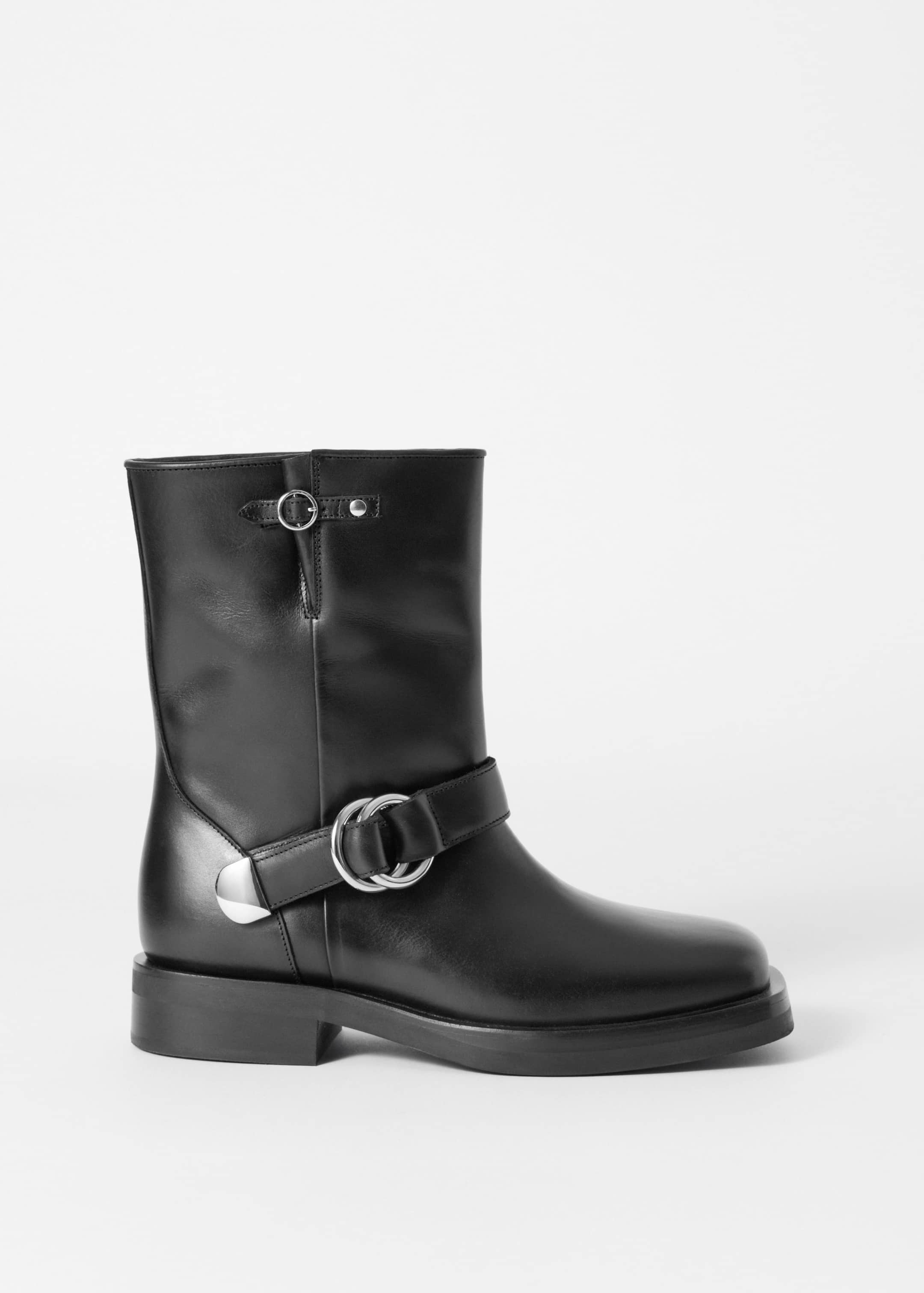 Image of Leather Biker Boots