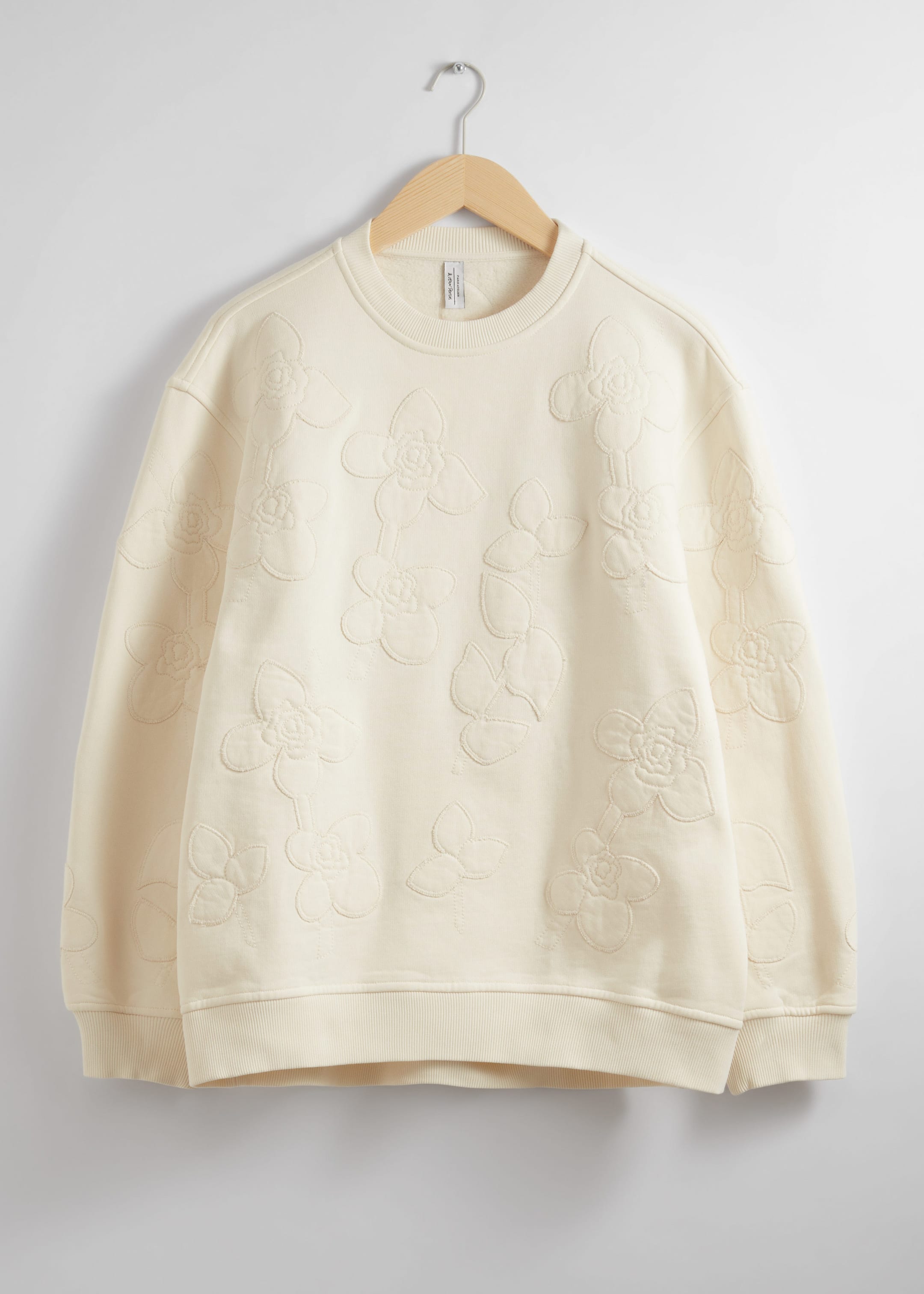 Floral-Jacquard Sweatshirt