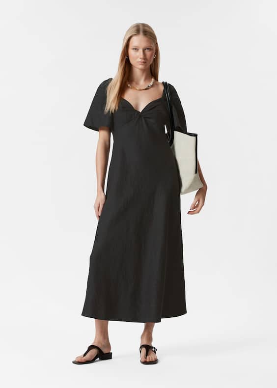 Linen Midi Dress